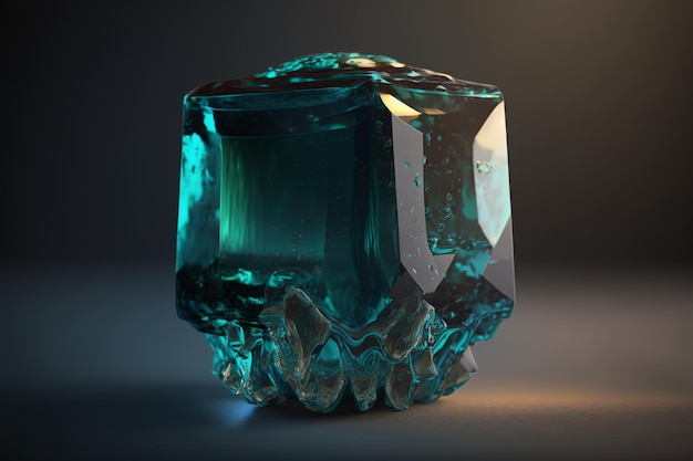 Un cubo de hielo con la palabra hielo