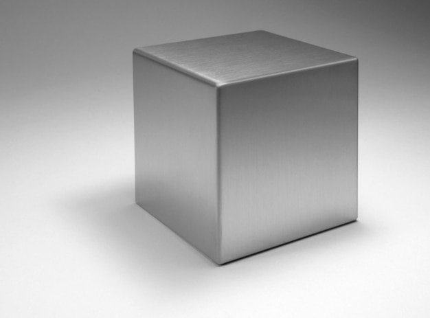 Cubo metálico sólido