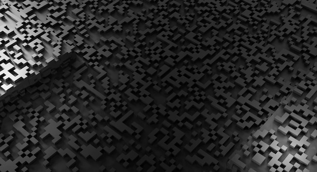 Cubo pixel fundo textura padrão de pixel papel de parede preto escuro mosaico geométrico quadrado abstrato