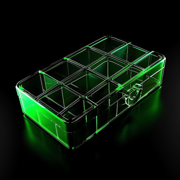 un cubo verde con el número 3 en él