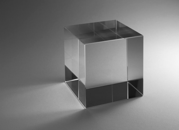 cubo de vidrio sólido
