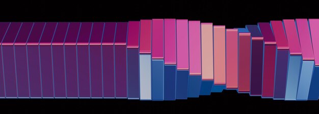 Cubos 3D abstractos en espiral de una manera hipnótica creando una imagen hipnótica y visualmente llamativa contra un fondo aislado de ciencia ficción negra