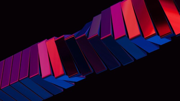 Cubos 3D abstractos en espiral de una manera hipnótica creando una imagen hipnótica y visualmente llamativa contra un fondo aislado de ciencia ficción negra