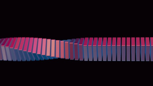 Cubos 3D abstractos en espiral de una manera hipnótica creando una imagen hipnótica y visualmente llamativa contra un fondo aislado de ciencia ficción negra