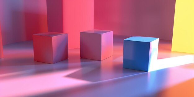 Cubos 3D en la generación de luz Ai