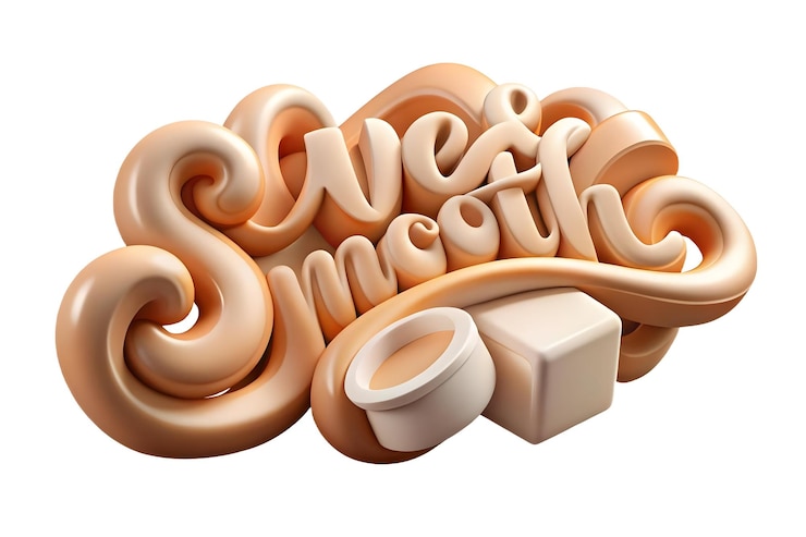Foto cubos de azúcar planos abstractos que forman un remolino con el concepto de texto sweet smooth como un diseño vectorial suave