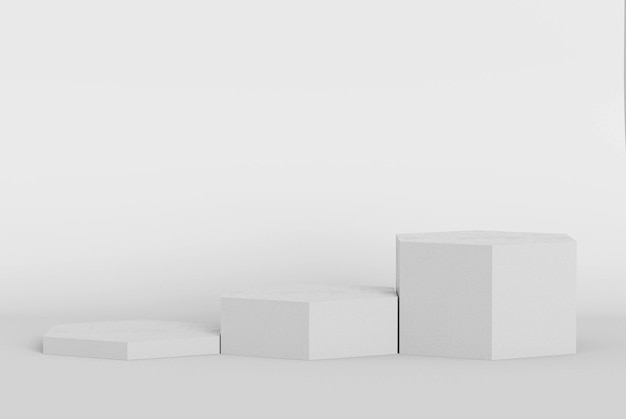 Cubos brancos sobre um fundo branco