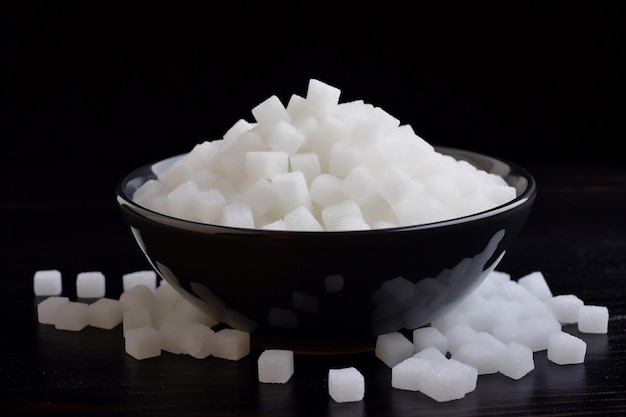 Cubos de açúcar branco AI gerado