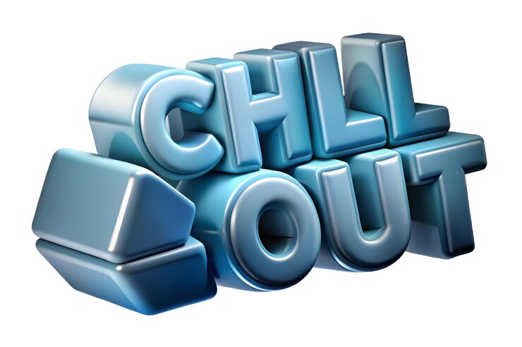 Foto cubos de hielo planos abstractos que forman una brisa fresca con el concepto de texto chill out como un diseño vectorial elegante f