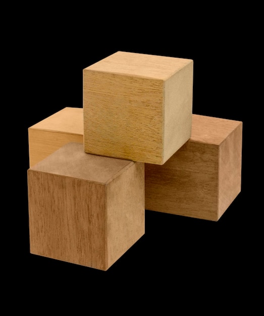 Foto cubos de madera