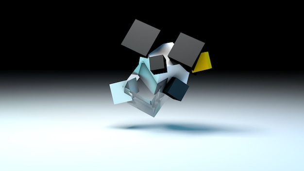 Los cubos son una forma abstracta, un coágulo es una unión de formas.