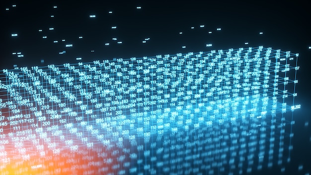 Cubos tecnológicos de código de computador