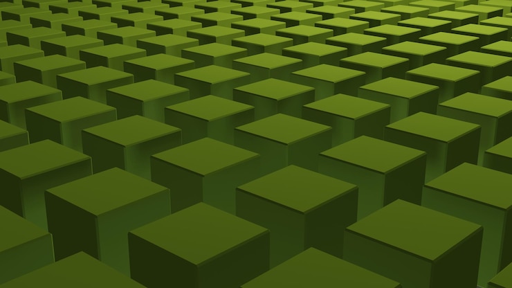 Foto cubos verdes