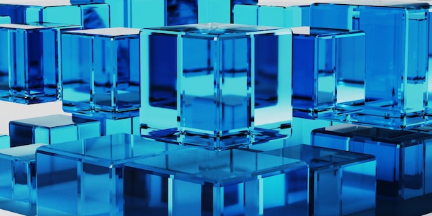 Cubos de vidrio transparentes fondo abstracto de alta calidad d ilustración