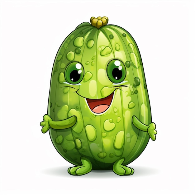 Cucamelon 2d-Cartoon-Illustration auf weißem Hintergrund hoch