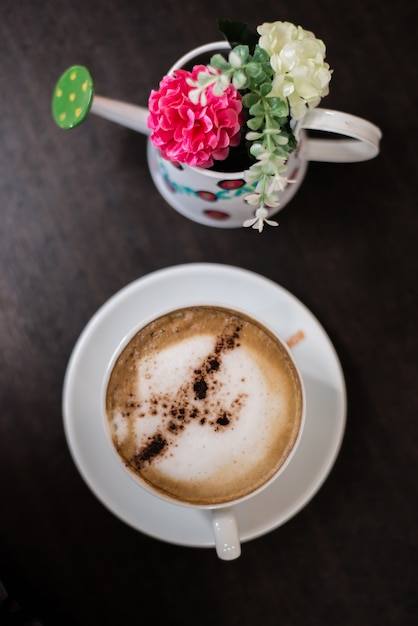 Foto cuchara borrosa sabor almuerzo del café