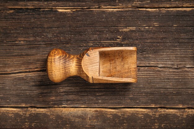 Foto cuchara de madera para especias.