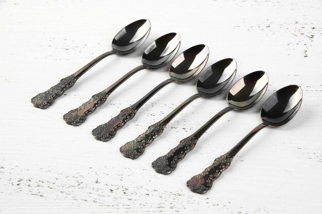 Cucharas de café de metal vintage