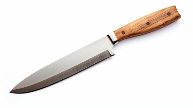 Cuchillo de chef aislado en fondo blanco