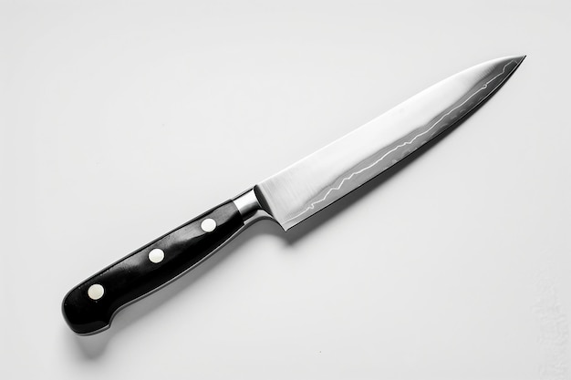 Cuchillo de cocina sobre un fondo blanco