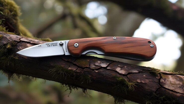 cuchillo con mango de madera