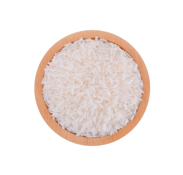 Cuenco de arroz en blanco