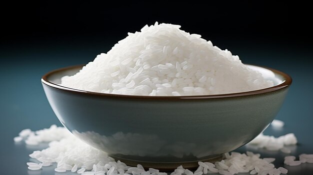 Un cuenco de arroz en la mesa