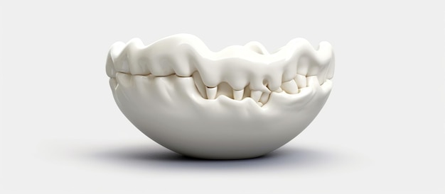 Foto cuenco de mezcla de goma para higiene dental para acrílicos dentales