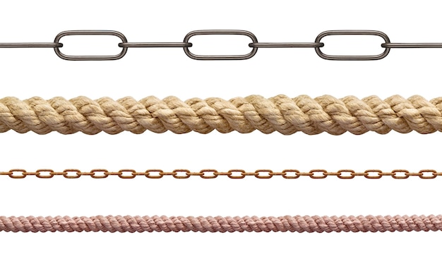 Cuerda cuerda cadena eslabón de metal cordón de acero línea de cable