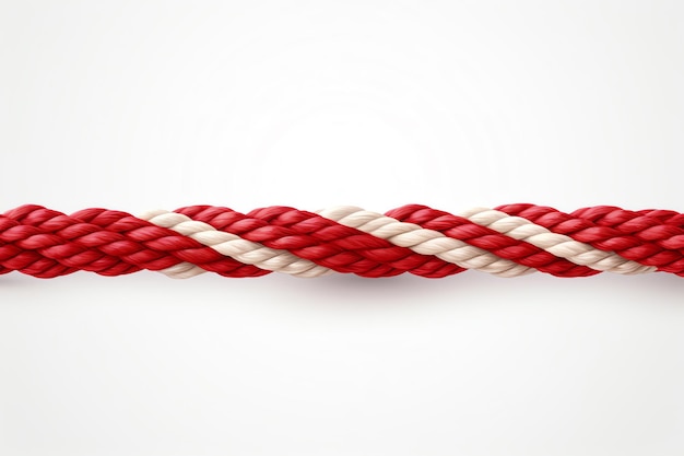 Foto una cuerda roja y blanca