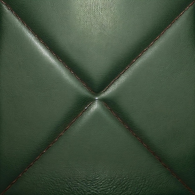 Foto cuero textura superficie de cuero colorido cuero una silla de cuero verde con una costura cuadrada