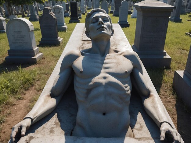 Foto cuerpo en el cementerio de surya heat