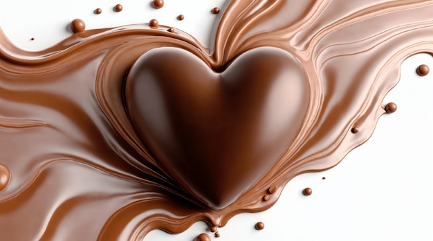 Cuerpo de chocolate con chocolate derretido giratorio