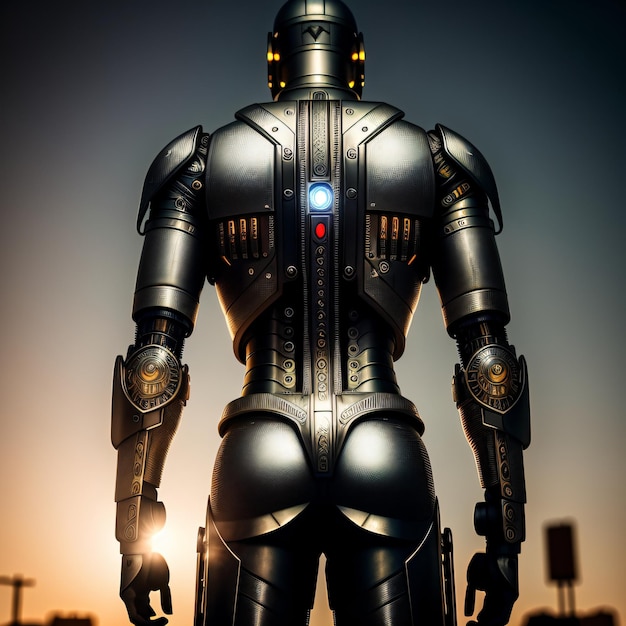 Cuerpo detallado hombre robot