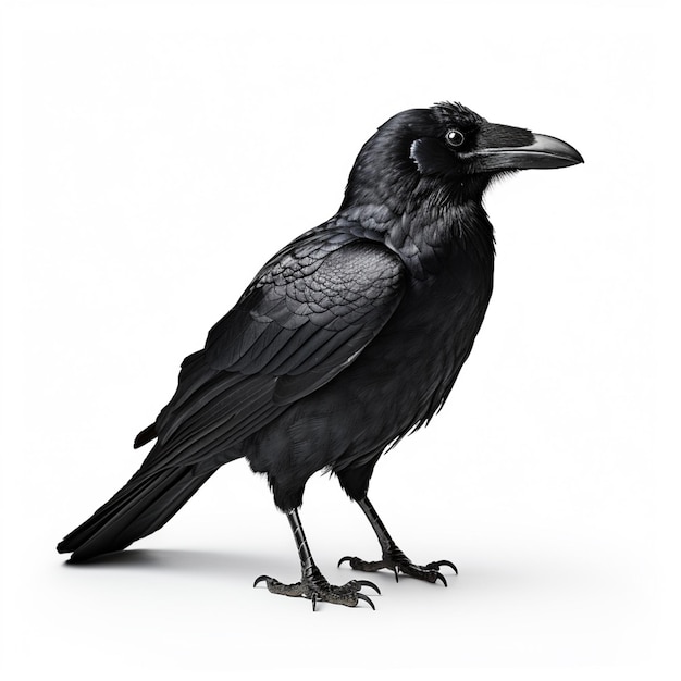 Cuervo de pico grandeCuervo negro