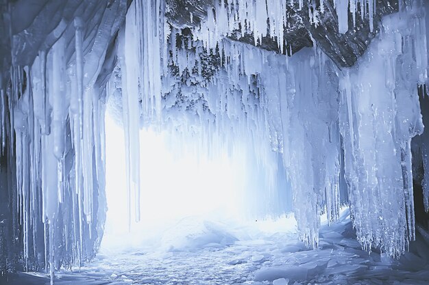 cueva de hielo invierno congelados naturaleza fondo