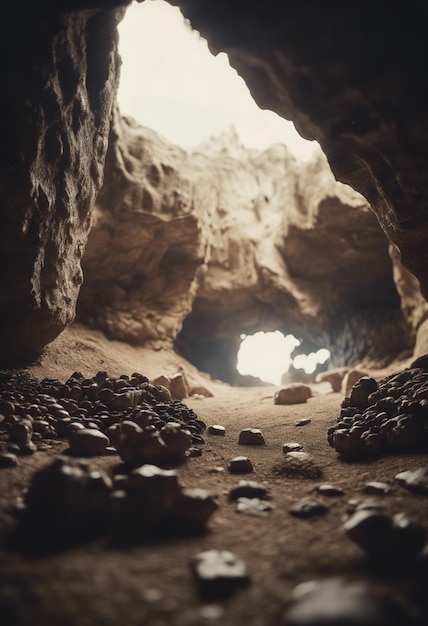 una cueva remota llena de tesoros