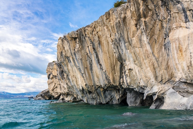 Cuevas de mármol (Capillas del Marmol), lago General Carrera, paisaje del lago Buenos Aires, Patagonia, Chile