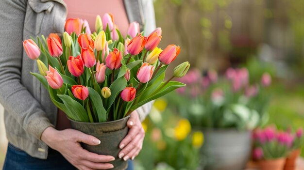 Foto cuidados com os bulbos de tulipa após a estação