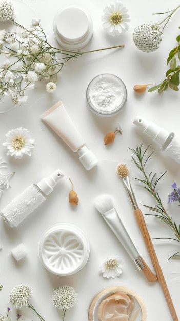 Foto cuidados corporais de um cosmetologista em fundo branco