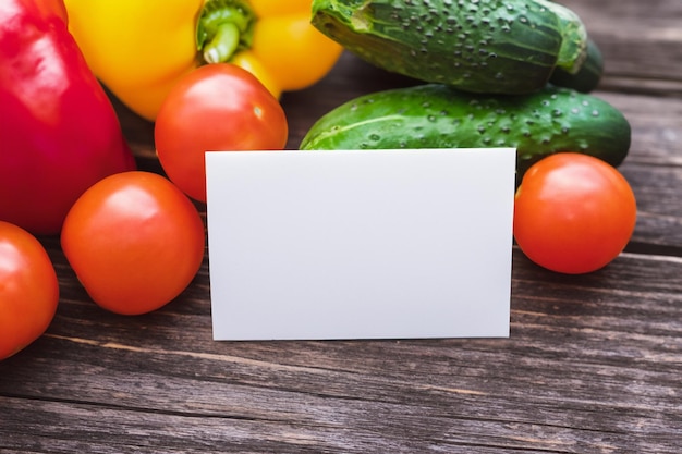 Foto culinary canvas revela una maqueta de libro blanco en medio de una cosecha de verduras frescas