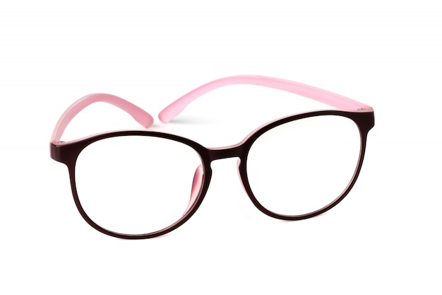 Óculos de moda isolados na superfície branca
