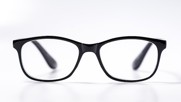Óculos de óculos pretos com moldura preta brilhante Para ler a vida diária Para uma pessoa com deficiência visual