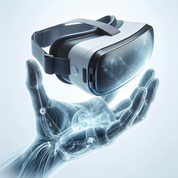 Óculos de realidade 3D e luva interativa