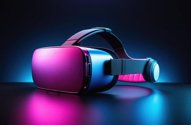 Óculos de realidade virtual em fundo escuro
