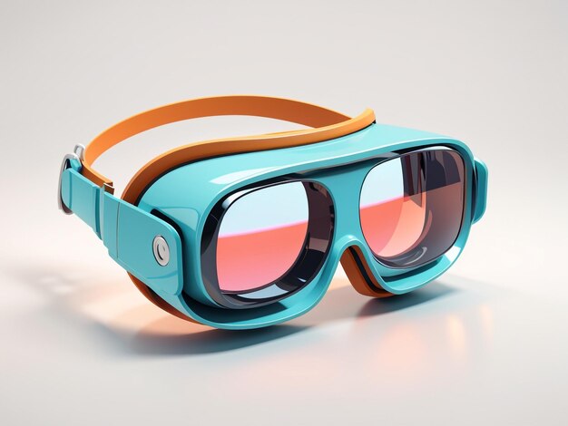Óculos de realidade virtual isolados de experiência imersiva