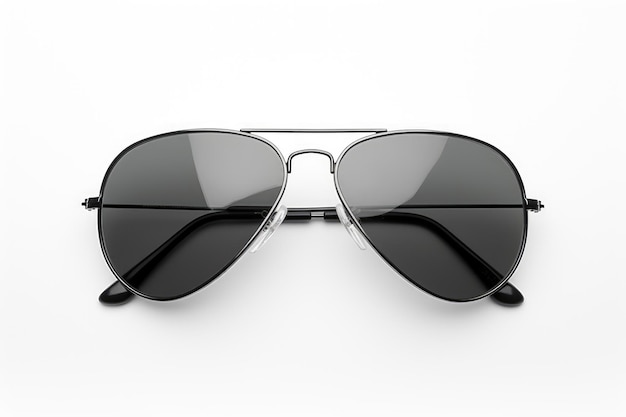 Óculos de sol elegantes em fundo branco Em uma superfície branca ou clara PNG Fundo transparente