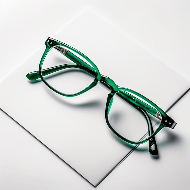 Óculos elegantes com moldura de plástico
