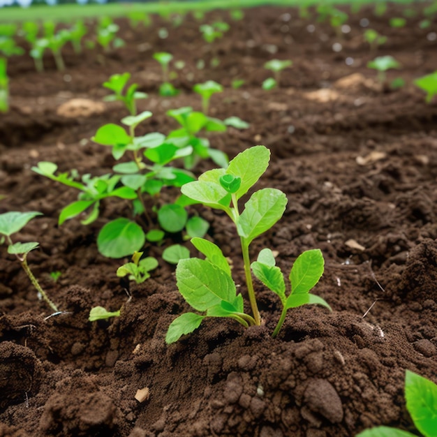 cultivo de brotos verdes de plantas a partir de sementes