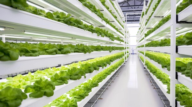 Foto el cultivo hidropónico de alimentos es sostenible